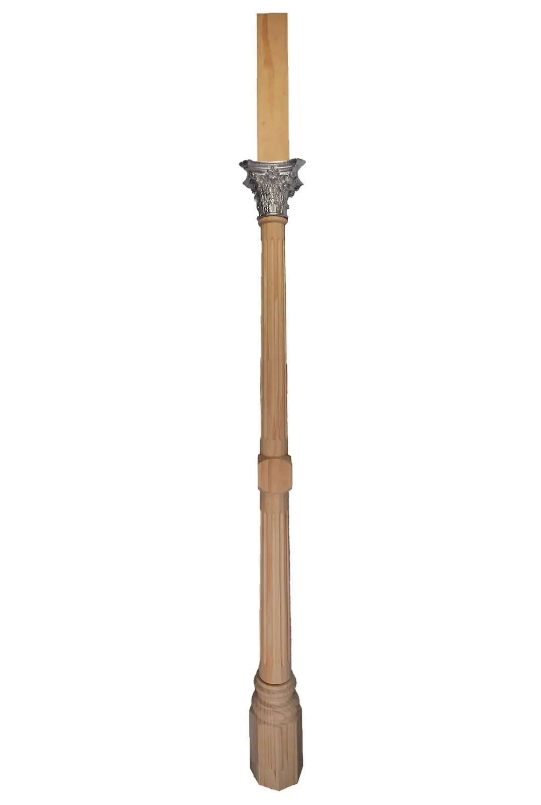 V7 decorative timber verandah post full-length photograph showing the column profile and base