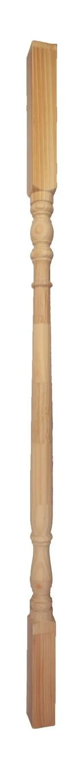 V2 timber verandah post full-length product photograph showing rounded turning details and square ends