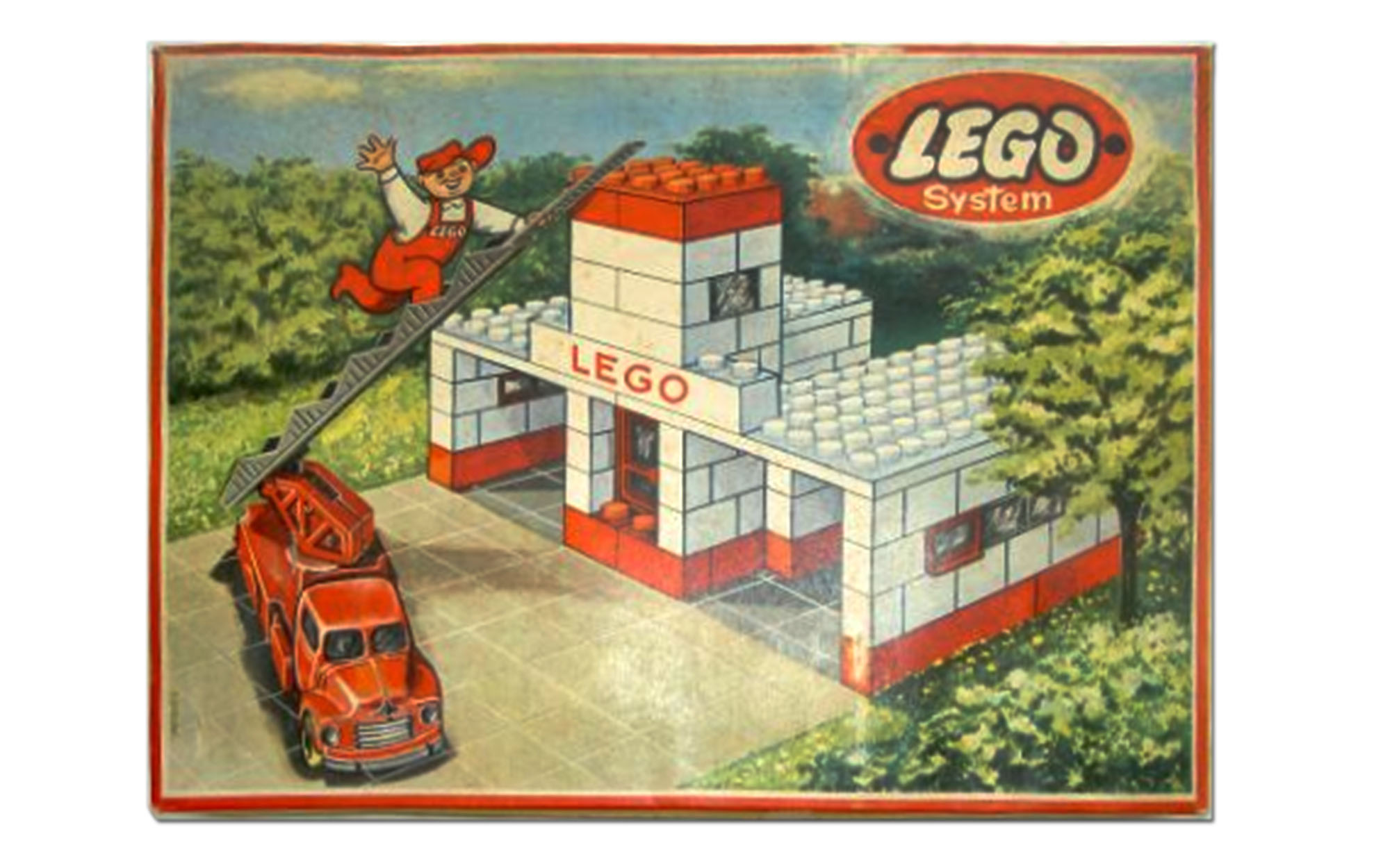 vintage lego fire station