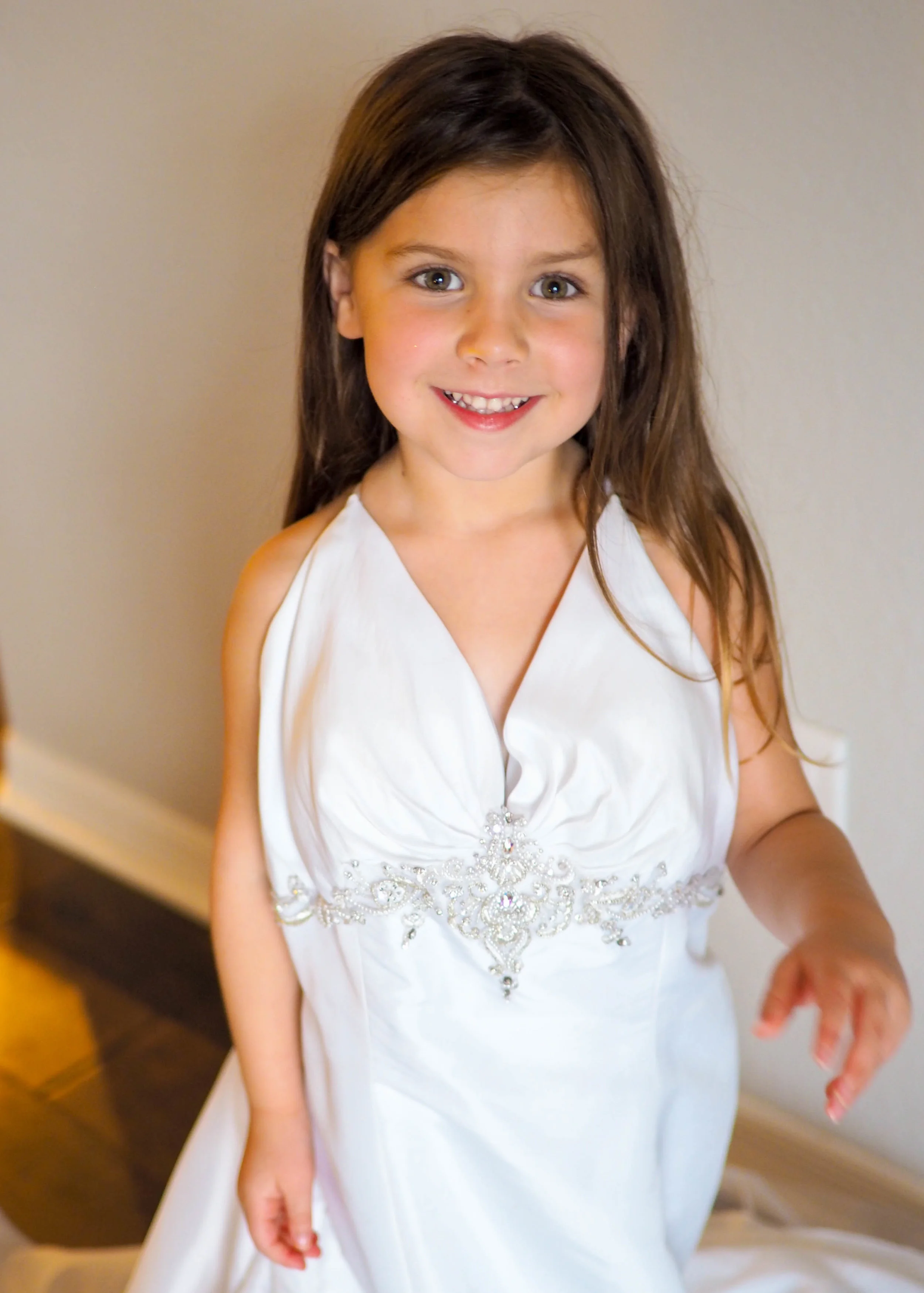 She loves wearing my wedding dress around the house <3