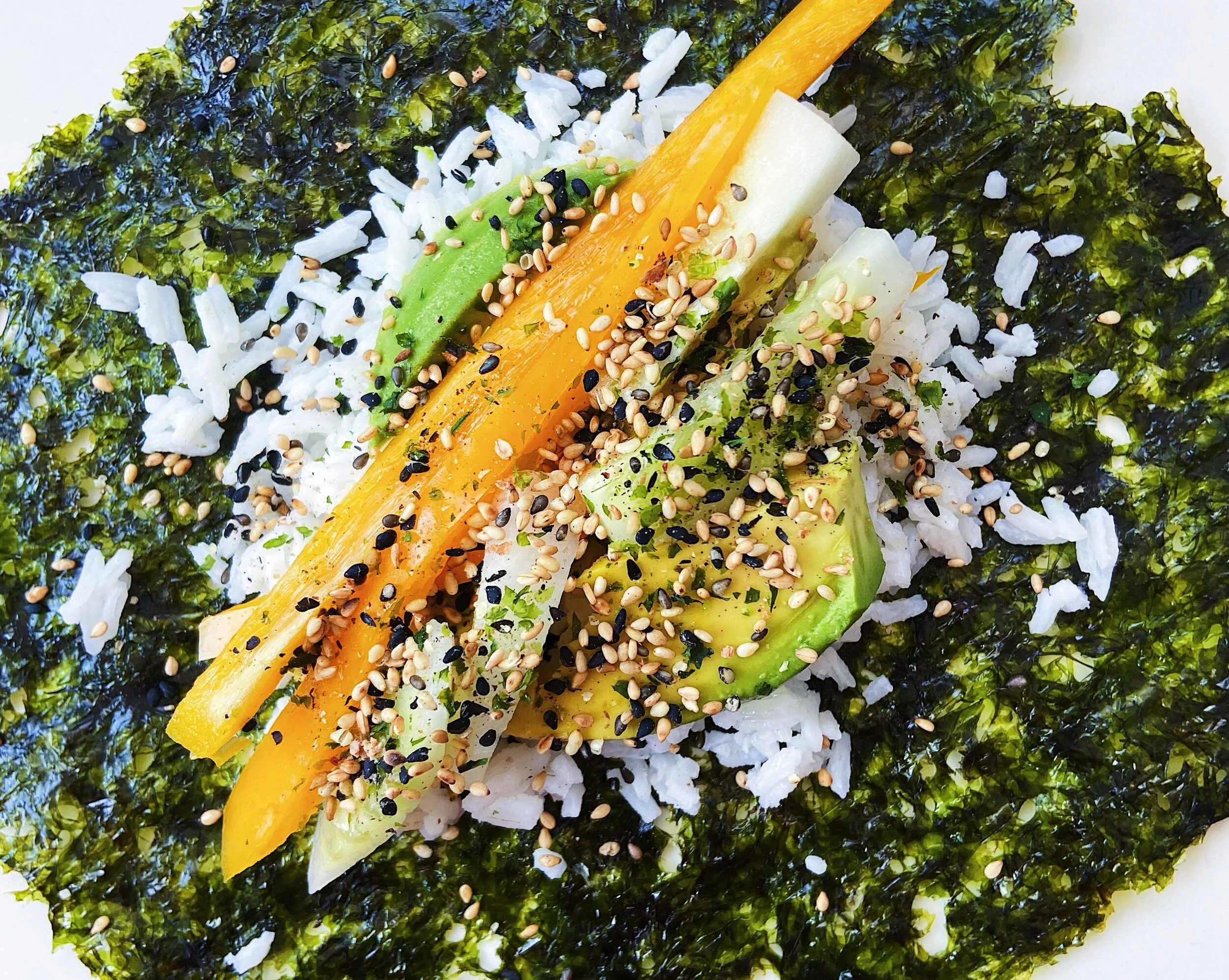 DIY easy plant-based sushi hand rolls