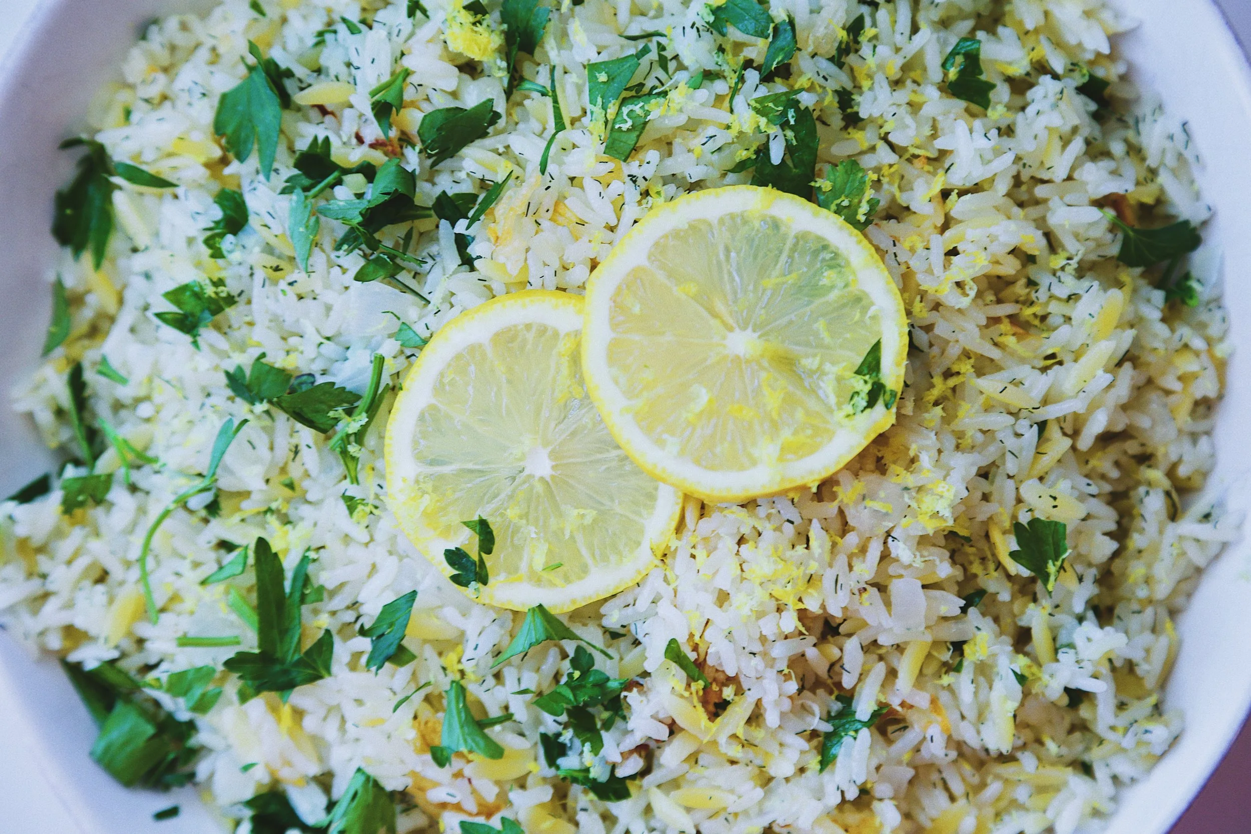 Easy and delicious: mediterranean lemony herb rice