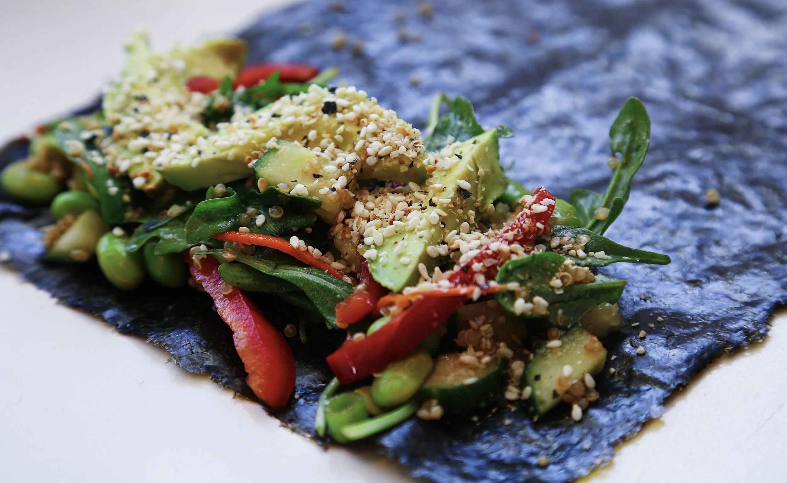 Protein nori salad wrap