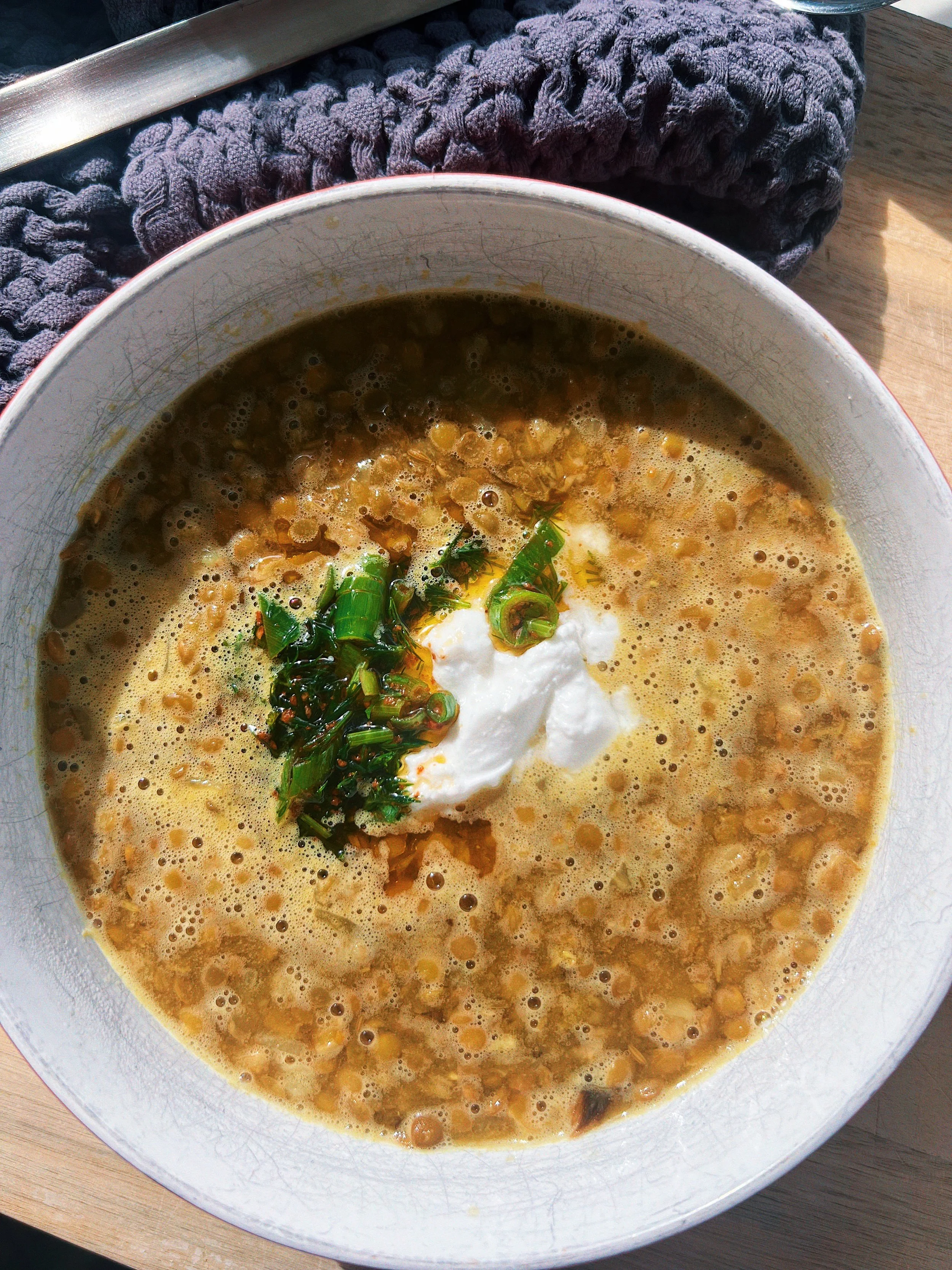 Persian lentil soup 