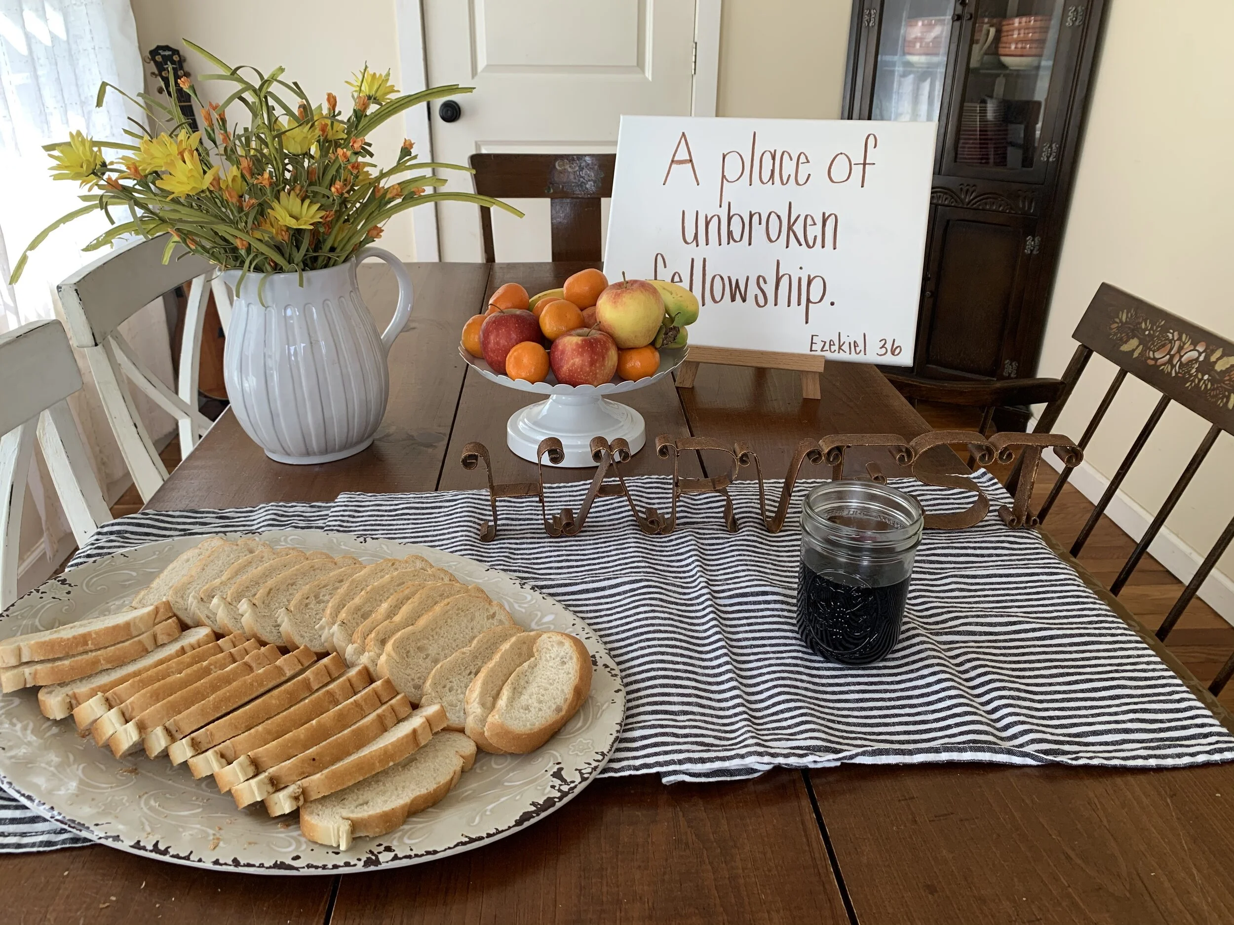 We Hold Communion Tomorrow.