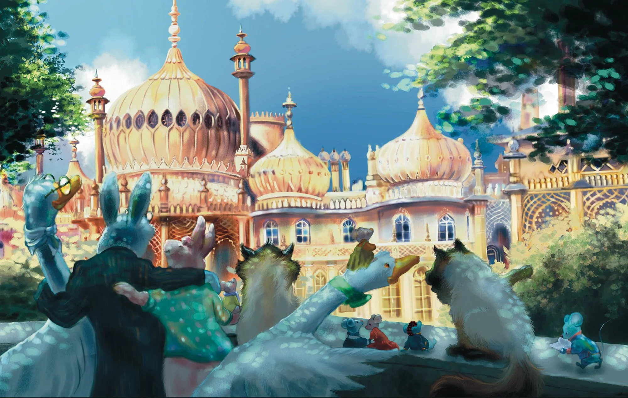The Tangleby animals have gone to visit Brighton Pavilion