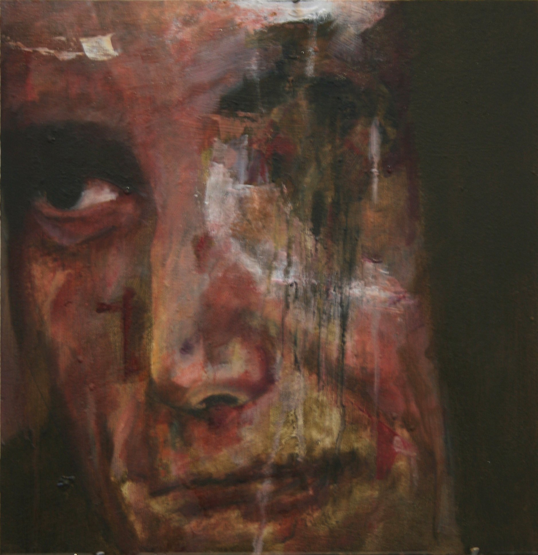 III Jesus falls the first time the Stations of the Cross 2010 Oil on Board 31x30cms.jpg