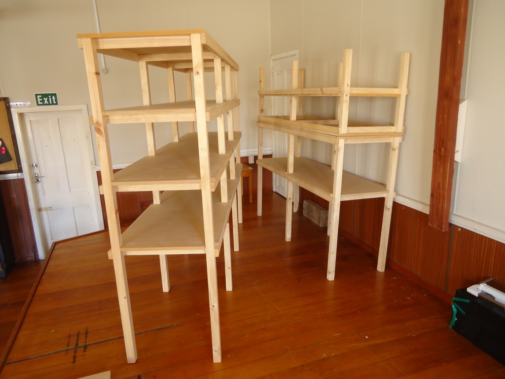 Pantry shelves for Loaves and Fishes. (Copy)