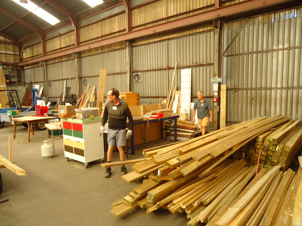 Trent assisting with timber storage. (Copy)