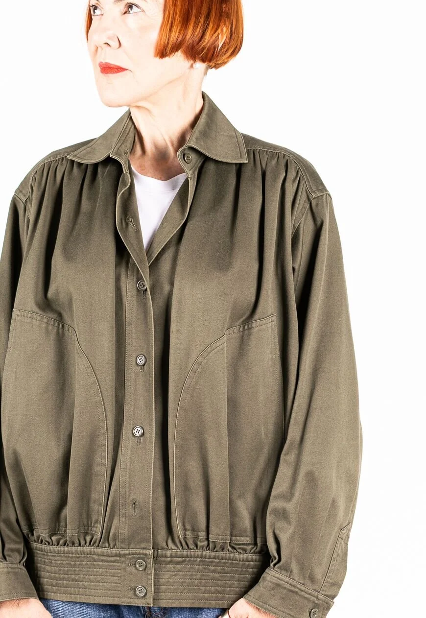 Yves Saint Laurent Rive Gauche - Khaki blouson jacket 70´s 80´s — SHOP
