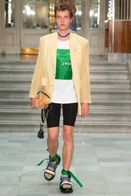 Glitter Sleeveless T-Shirt White- Jamie Wei Huang