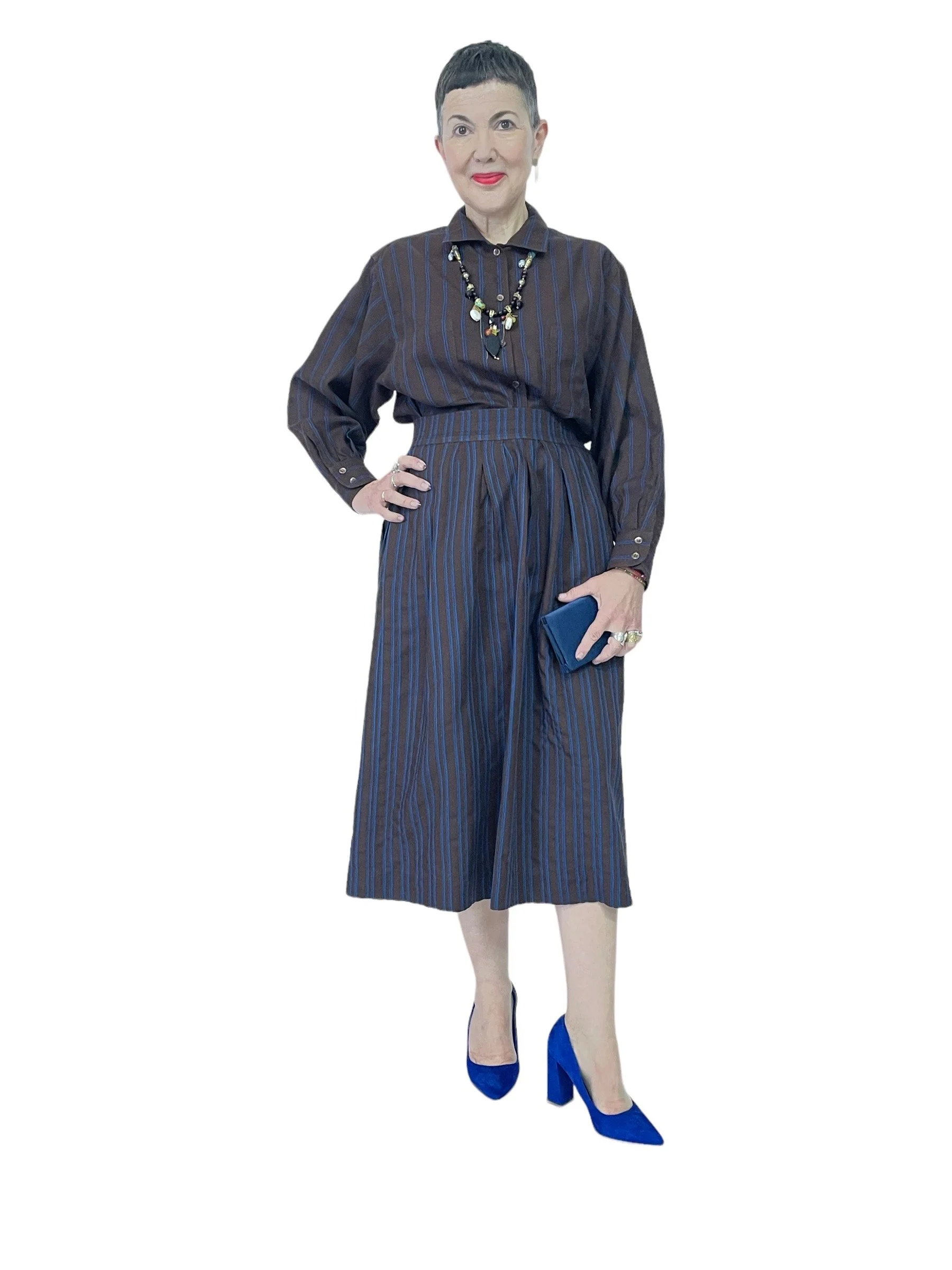 Vintage 70s 80s Yves Saint Laurent YSL Rive Gauche brown with