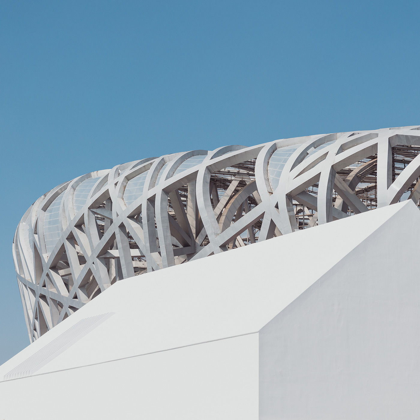 Beijing National Stadium aka Bird's Nest . Beijing, China . Herzog &amp; de Meuron