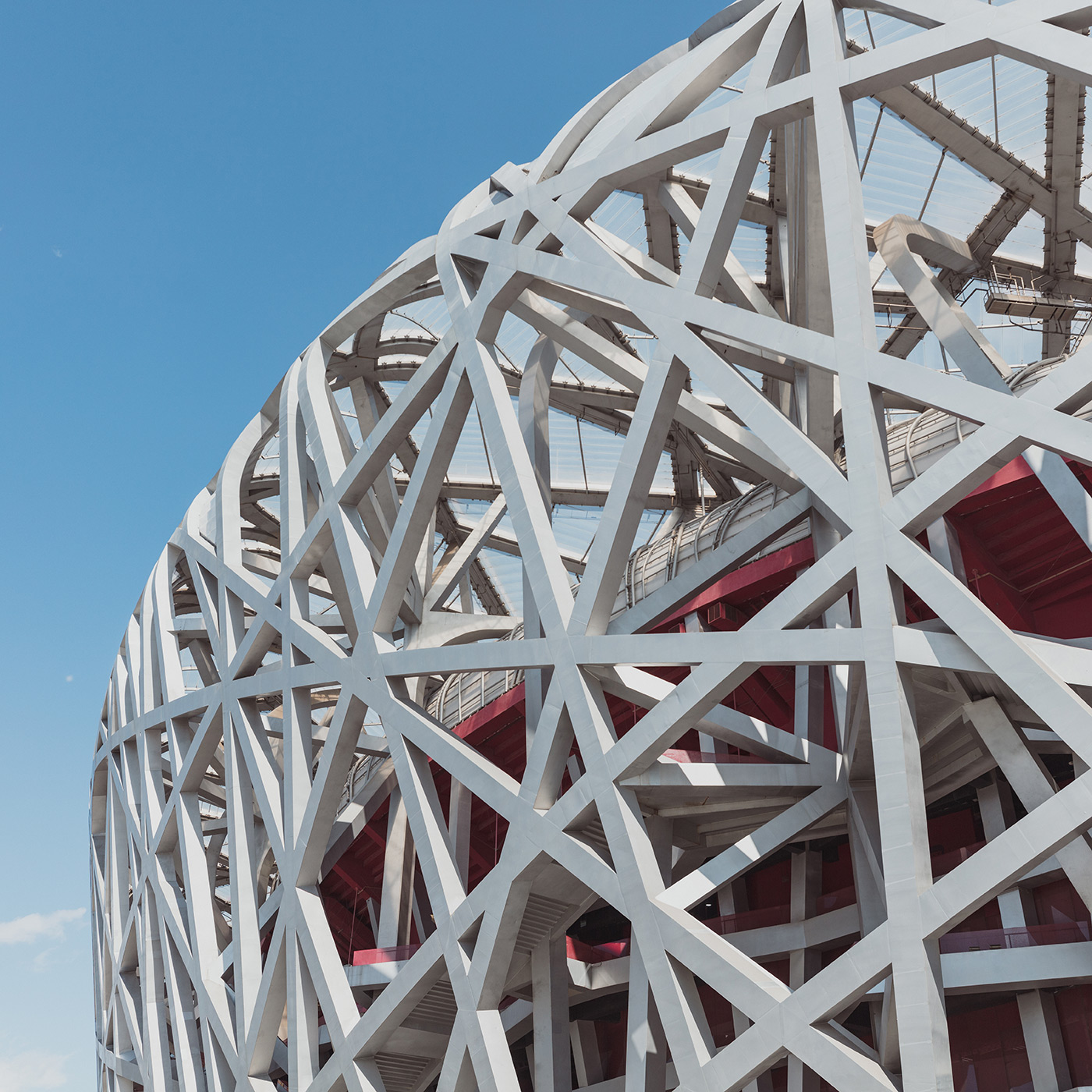 Beijing National Stadium aka Bird's Nest . Location: Beijing, China . Herzog &amp; de Meuron
