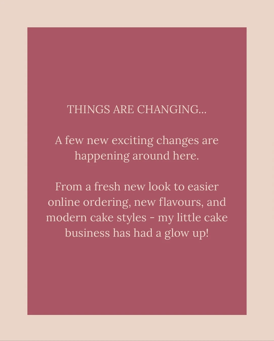 Some things are changing!&hellip; ✨💗