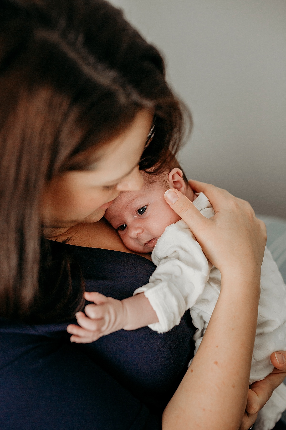mother and baby snuggling