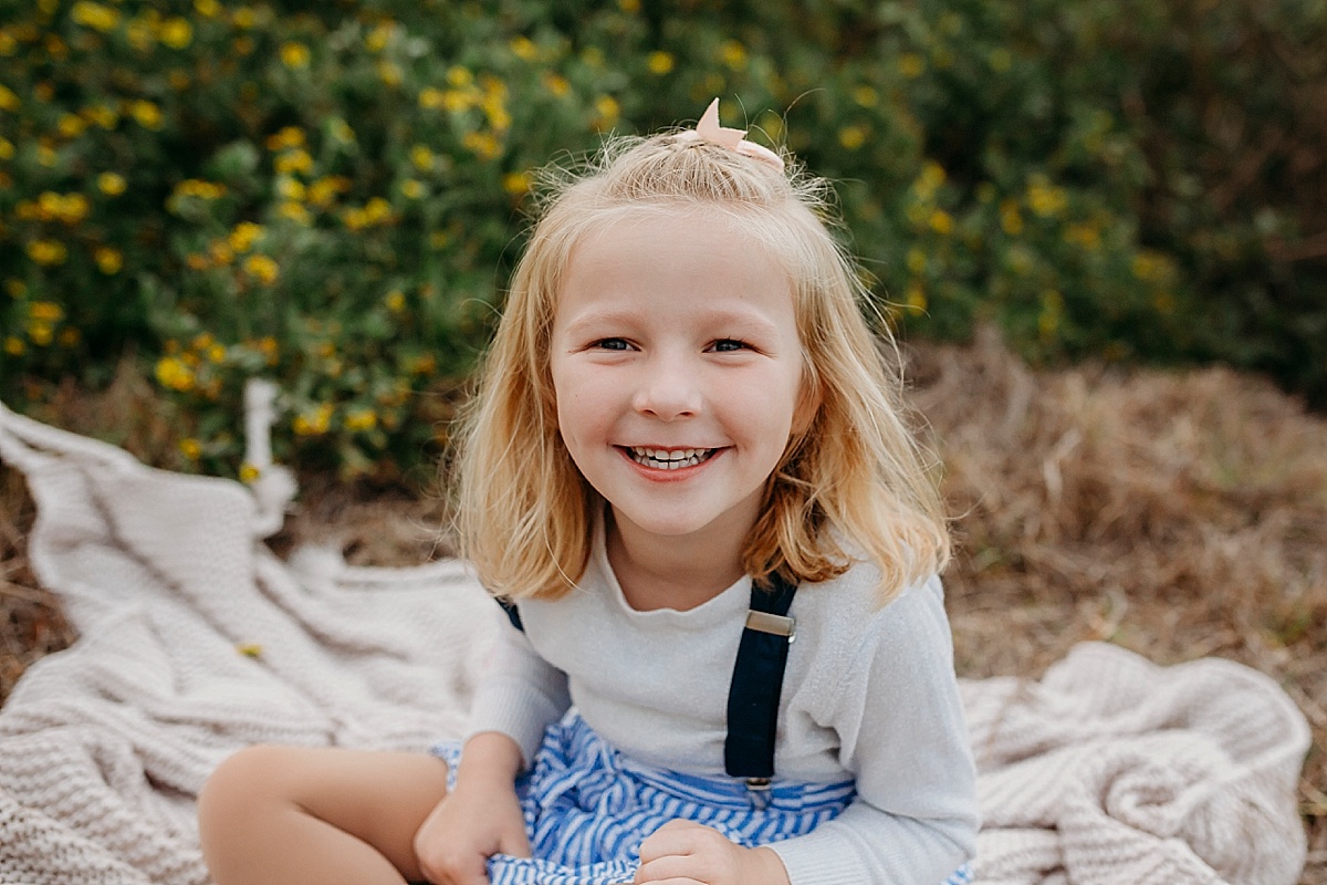 portrait of girl smiling at camera