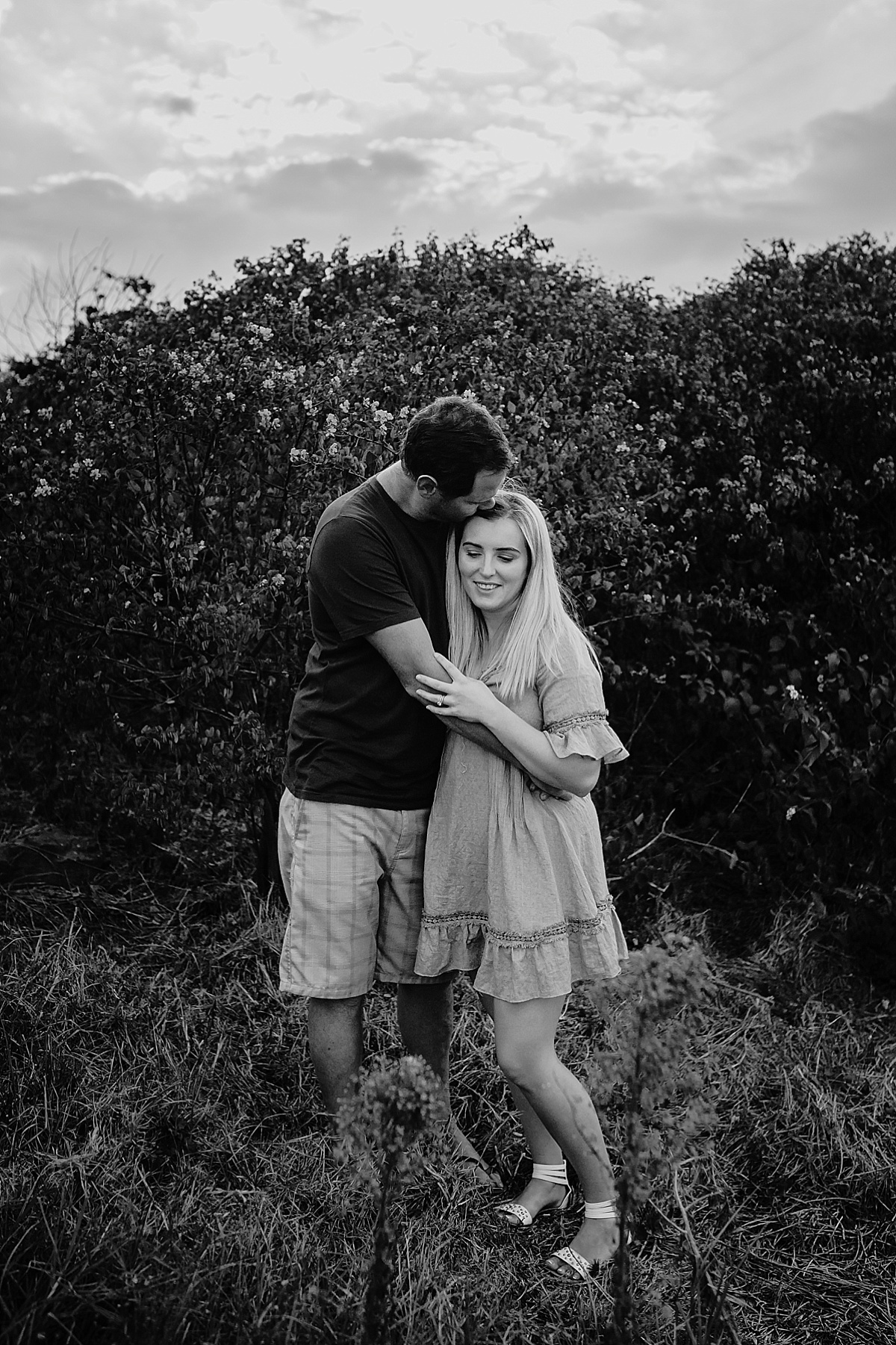 Couple hugging
