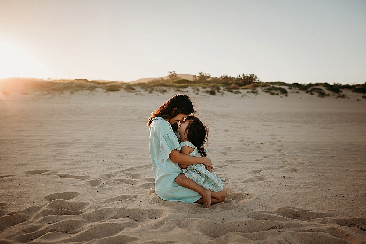 Mother and daughter at family photography session wollongong