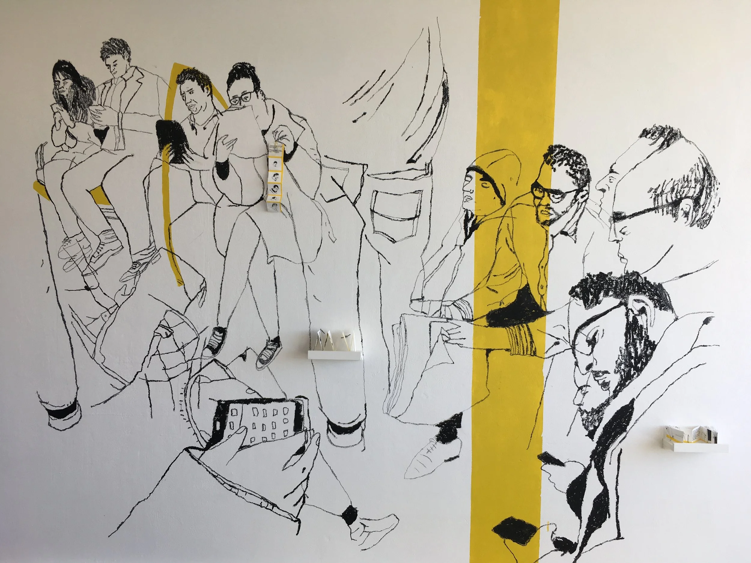 FINAL SPACE WITH SCREEN PRINTED PUBLICATIONS INCORPORATED INTO DESIGN.