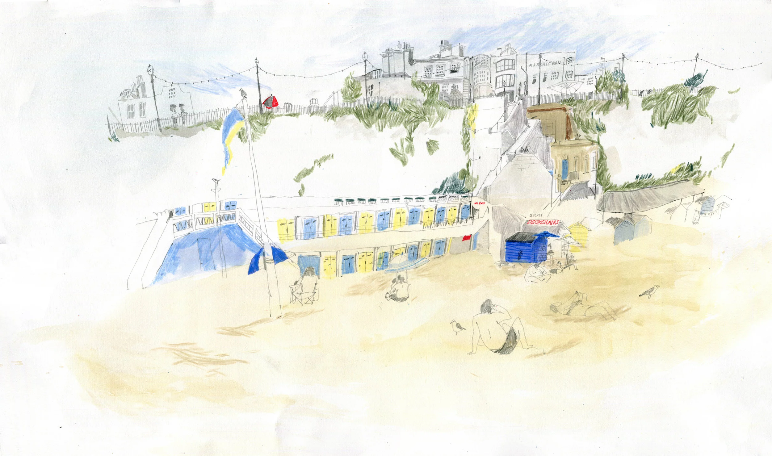 Left side of broadstairs beach