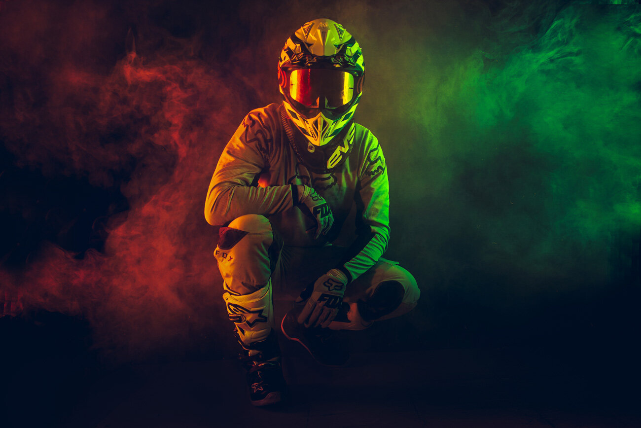 Off Road Motorcycle Rider - Studio Portrait Photography