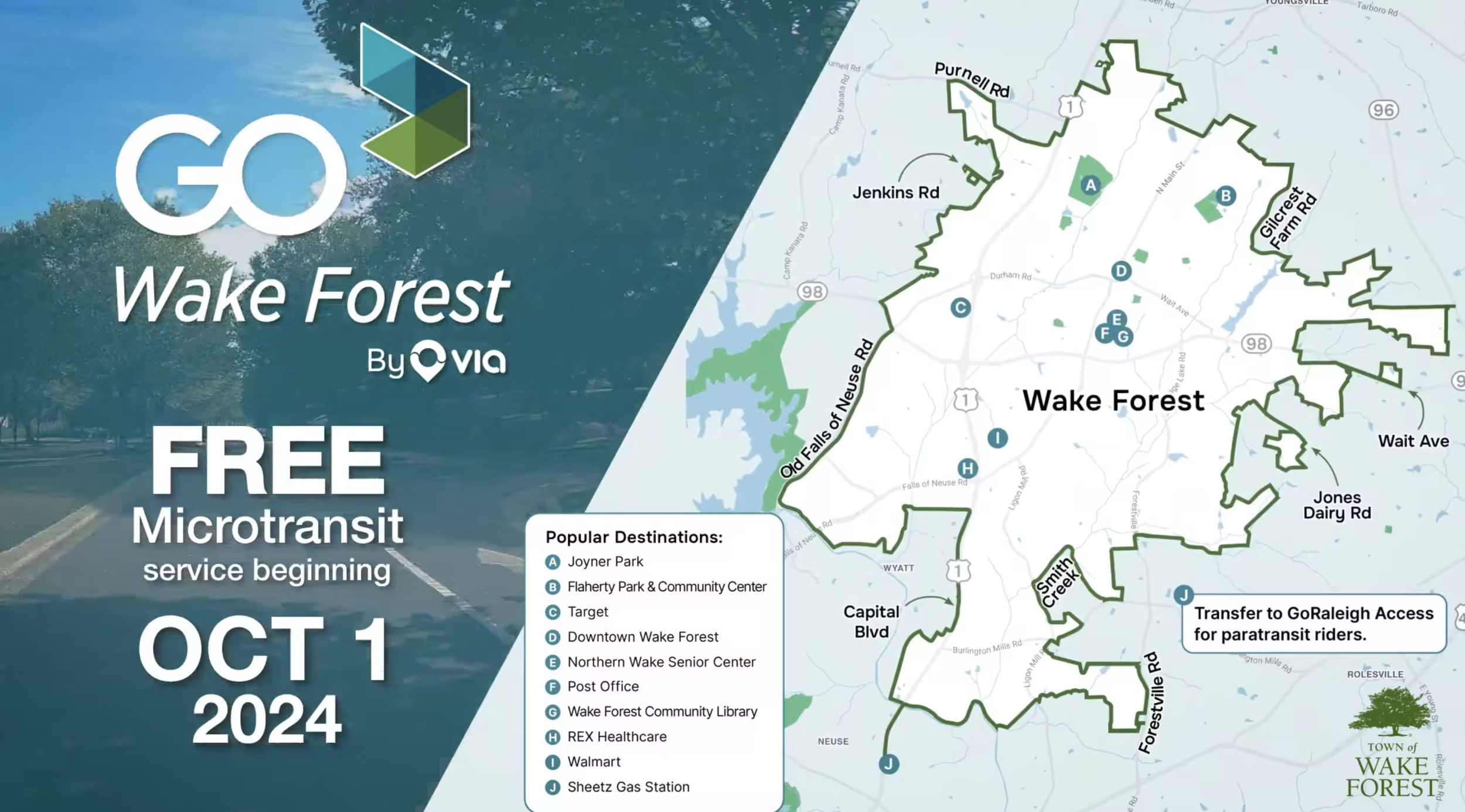 Go Wake Forest Offers Free, Tech-Enabled Transportation to All Residents