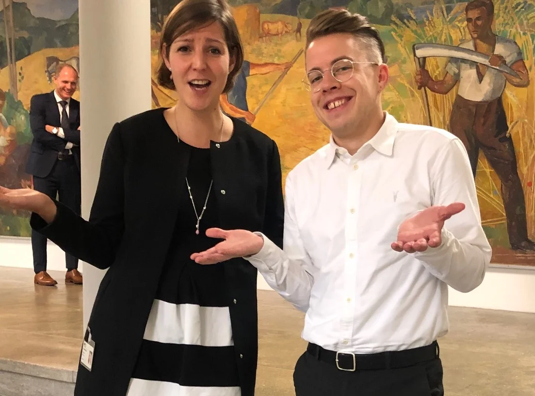 Die Fraktionssprecherin der Grünen, Kim Schweri, und der SP, Florian Vock, sind einigermassen irritiert über die absurden Argumente der rechten Parteien.