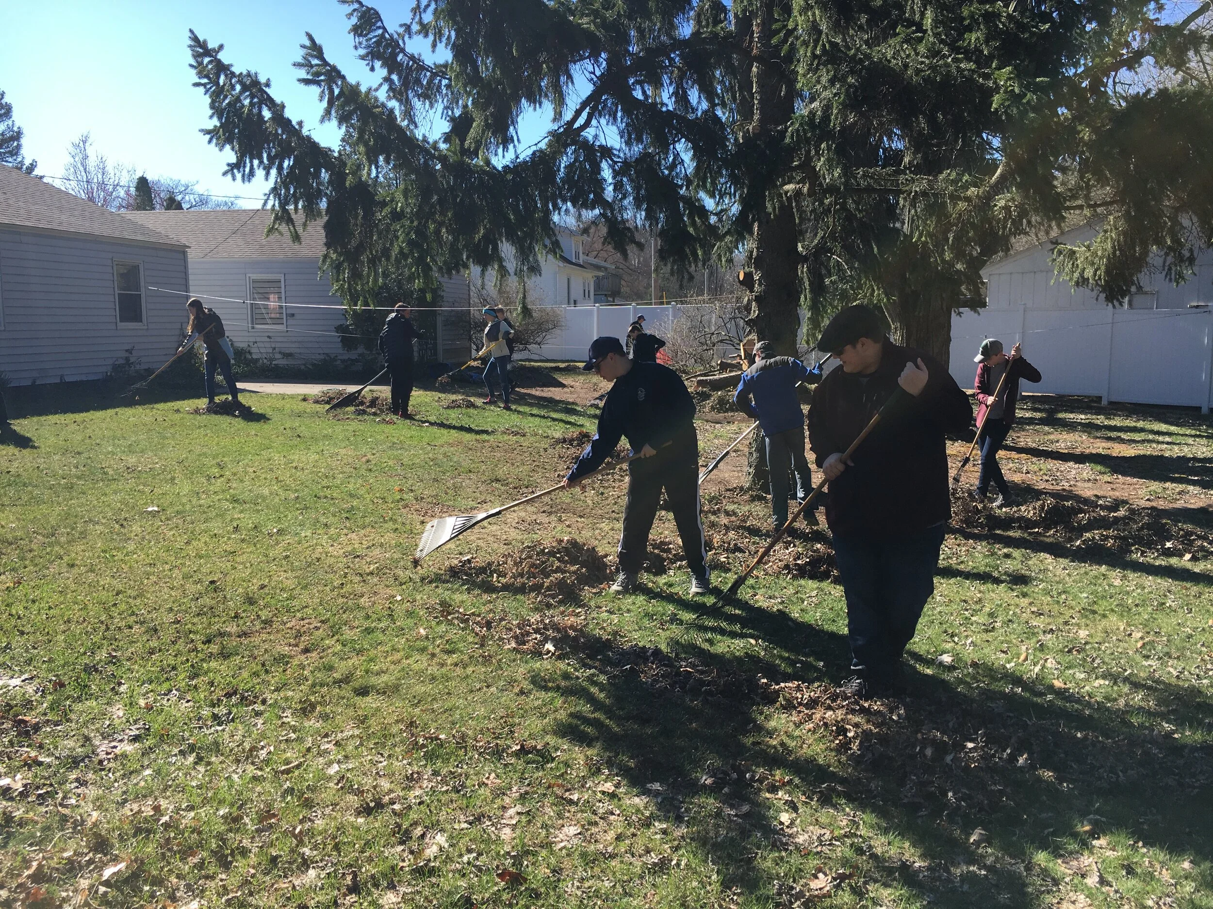 Youth Raking Activity