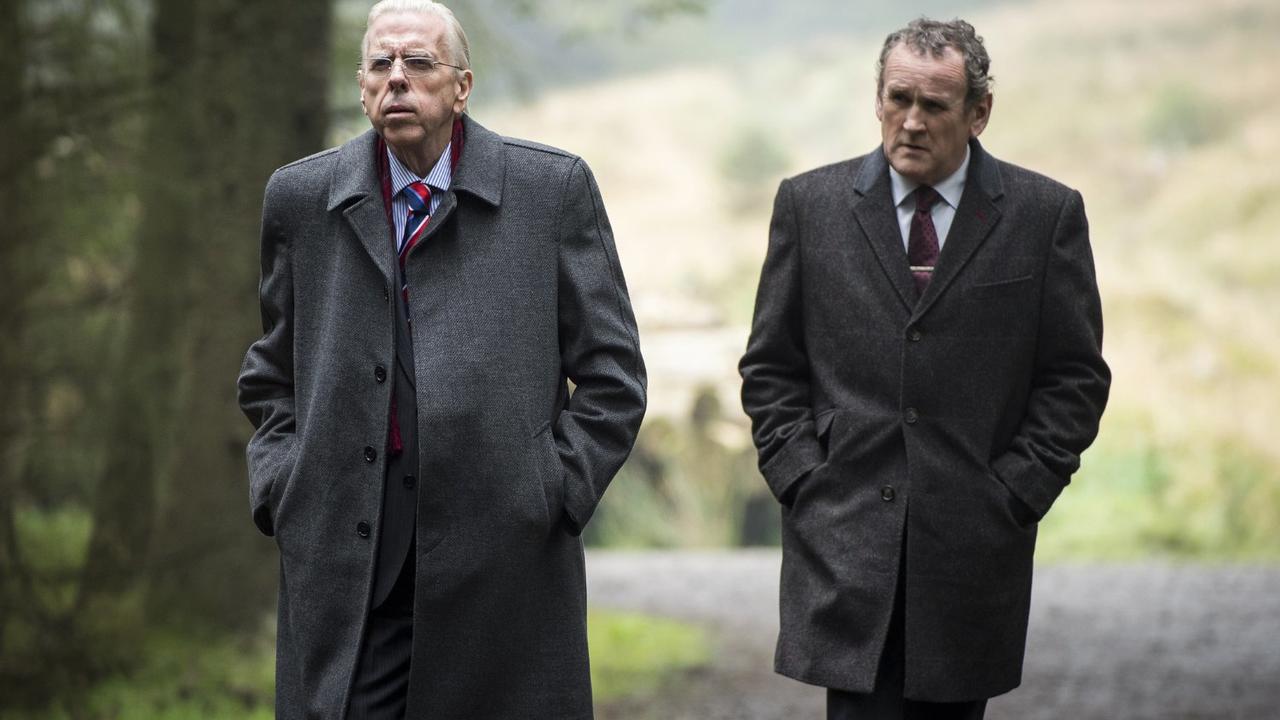 Timothy Spall and Colm Meaney as Ian Paisley and Martin McGuinness in The Journey