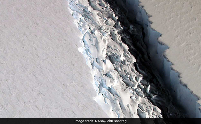 Larsen Ice Shelf C, now a floating, melting island.