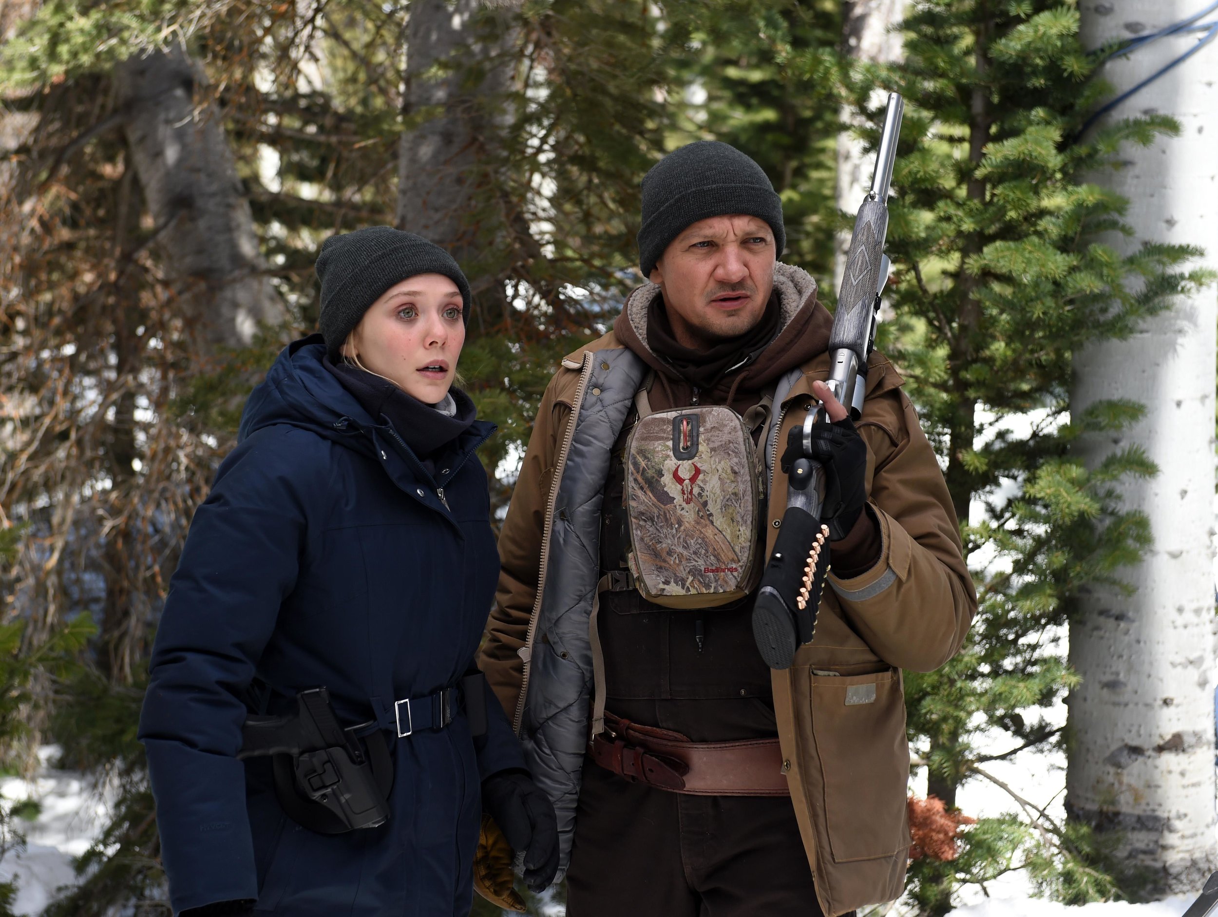 Elizabeth Olsen and Jeremy Renner in the taut thriller Wind River