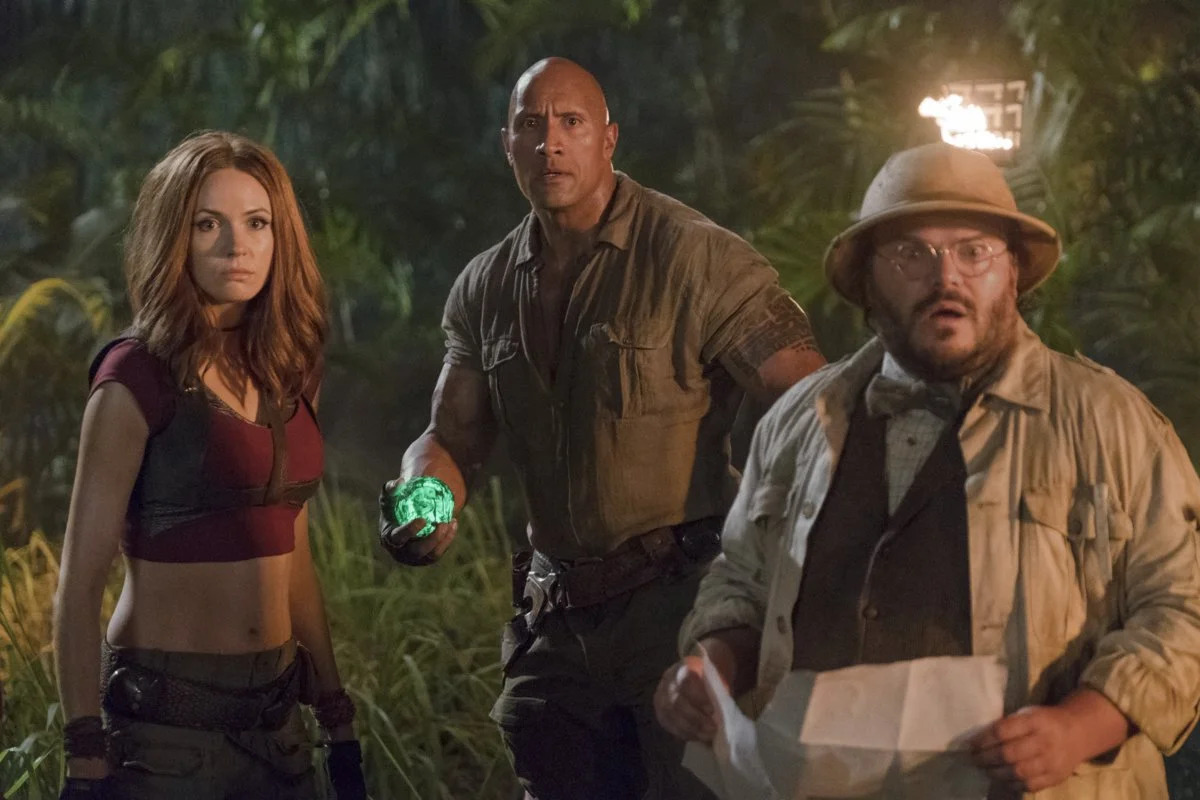 Jumanji 2 Jack Black And The Rock Ham It Up As Video Avatars In Pointless Sequel Original Cin