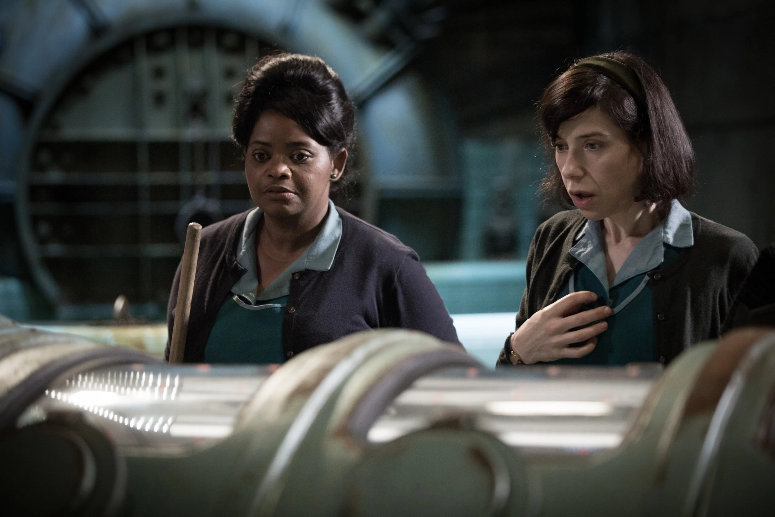What rough beast? Shape Of Water's Octavia Spencer and Sally Hawkins can't believe their eyes