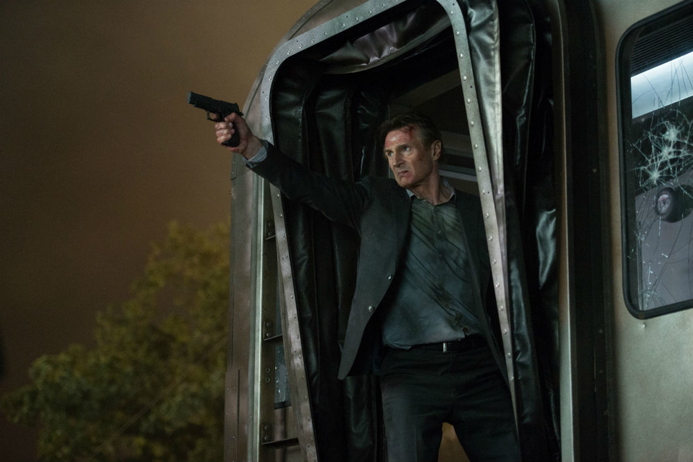 Liam Neeson in The Commuter. 'I'm ready for my close-up, Mr. Hitchcock.'