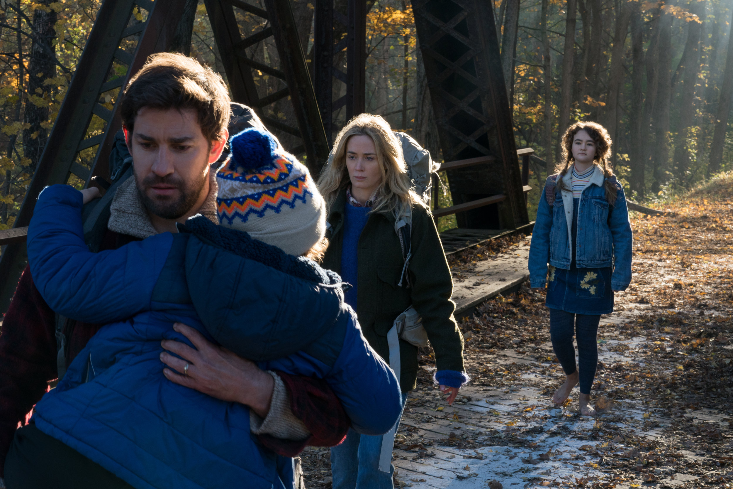The quietest family you've ever met: John Krasinski, Emily Blunt and Millicent Simmons 