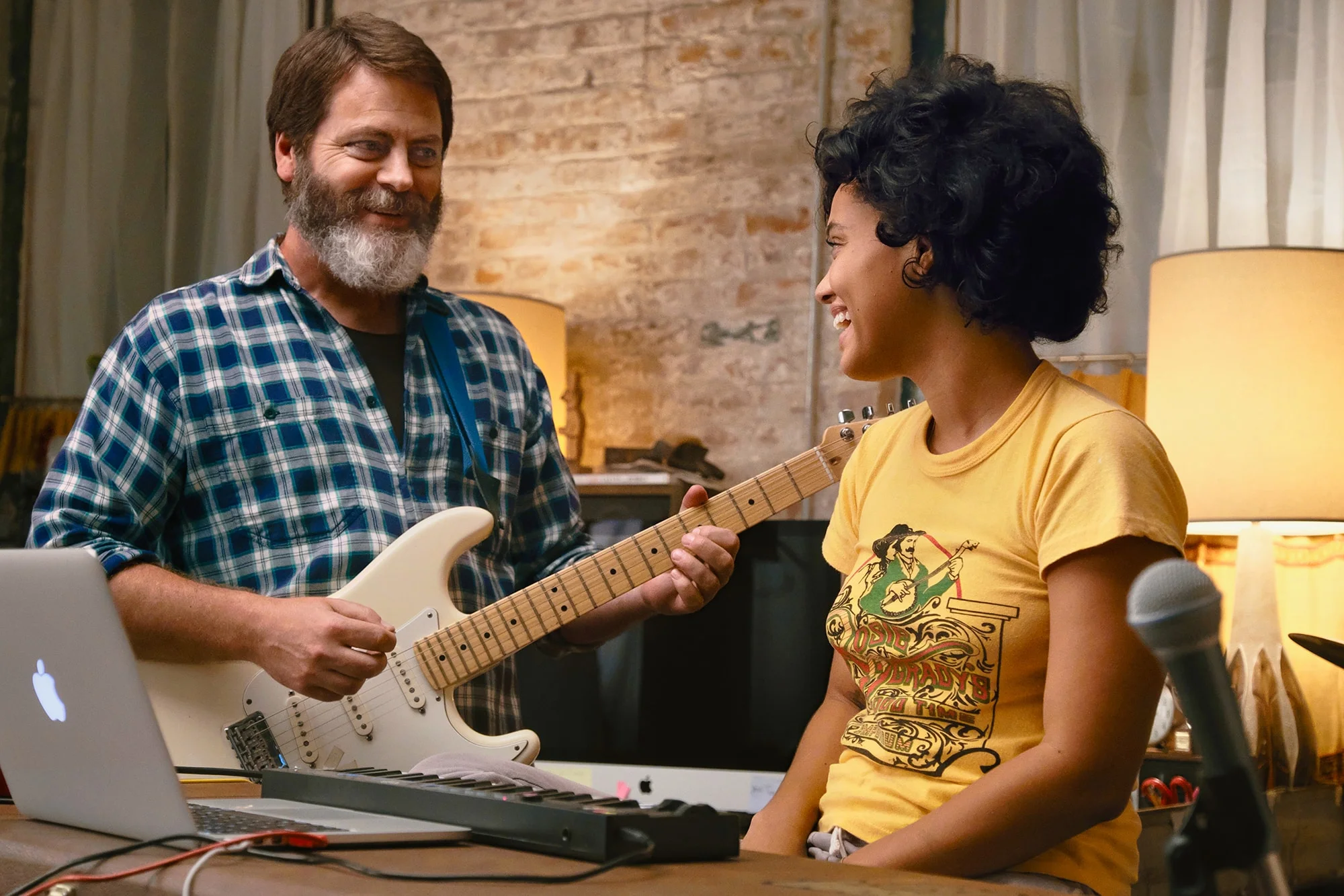 Frank (Nick Offerman) and his daughter Sam (Kiersey Clemons) create a Spotify hit.