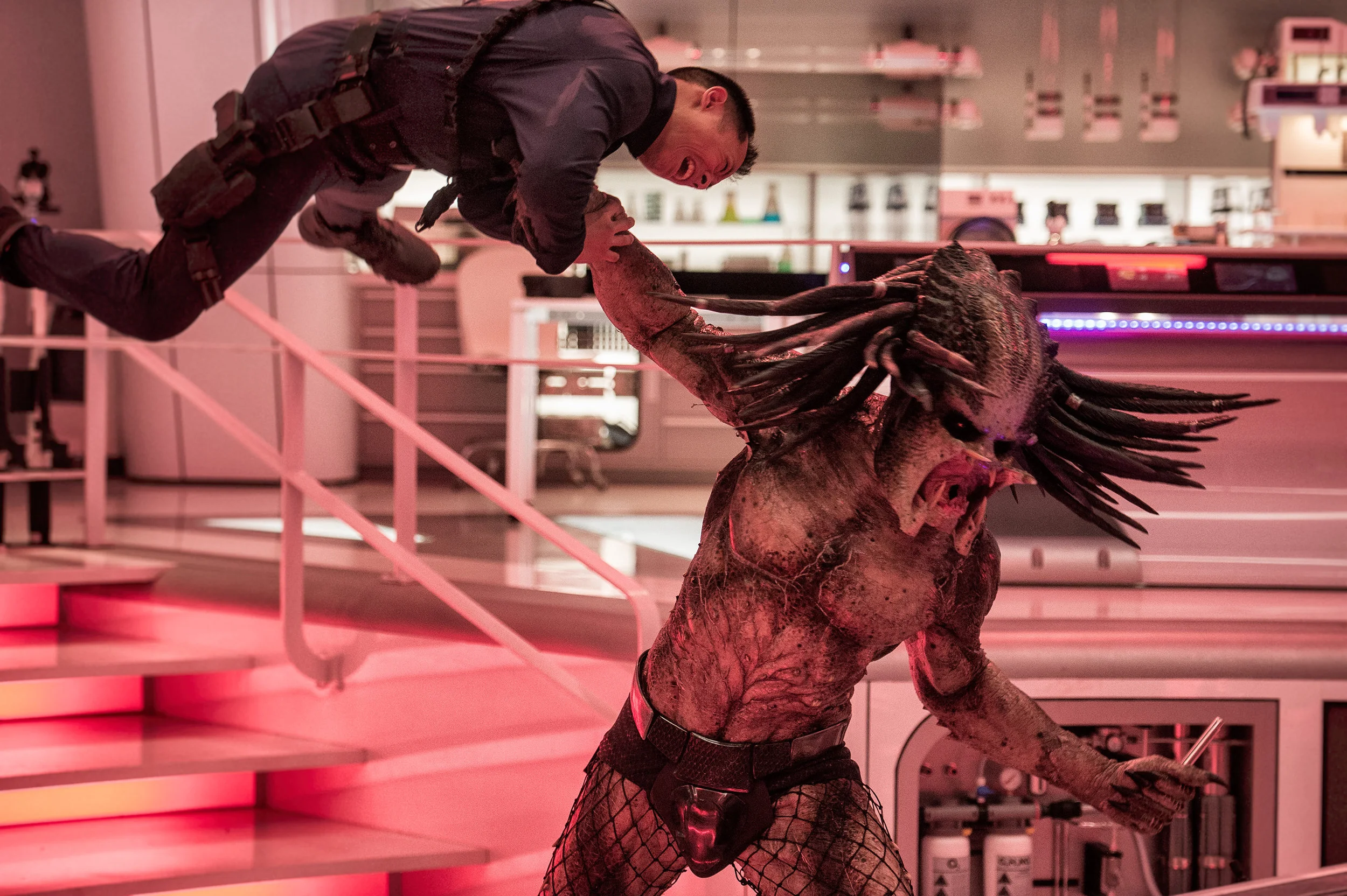 The Predator checks himself out of hospital. Time for a night on the town.