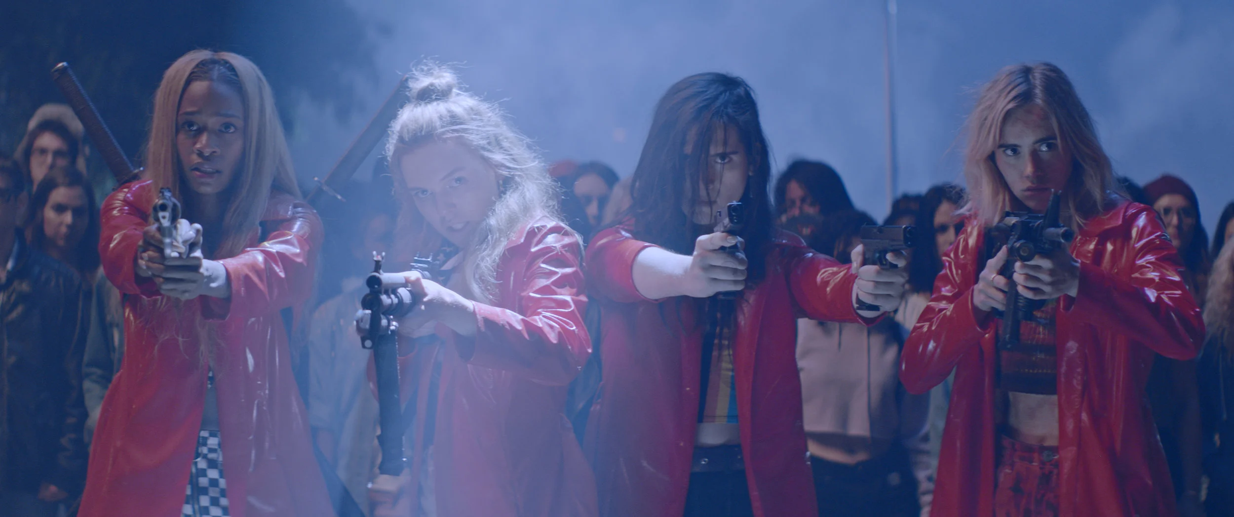 Abra , Odessa Young, Hari Nef and Suki Waterhouse) in Assassination Nation