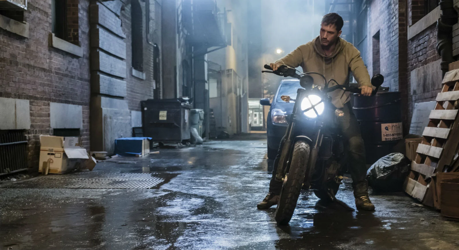 Tom Hardy as a crusading journalist trying to outrun his fate