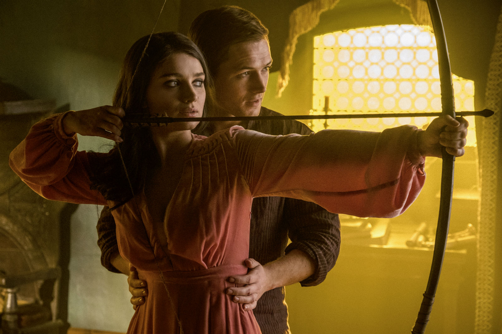 Eve Hewson and Taron Egerton get fighty.
