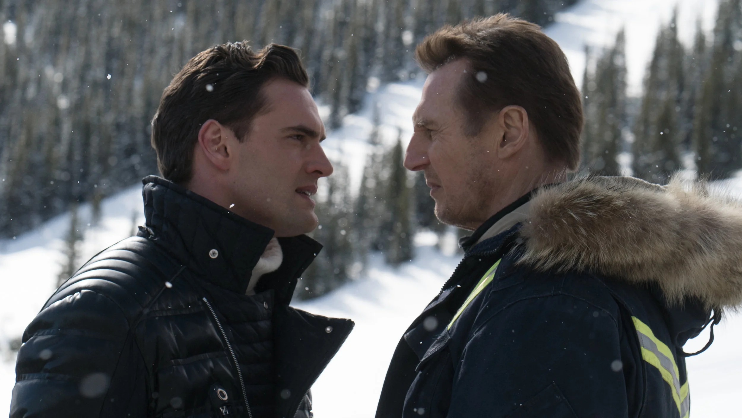 Crime boss Tom Bateman is about to get revenge served cold by Liam Neeson in Cold Pursuit