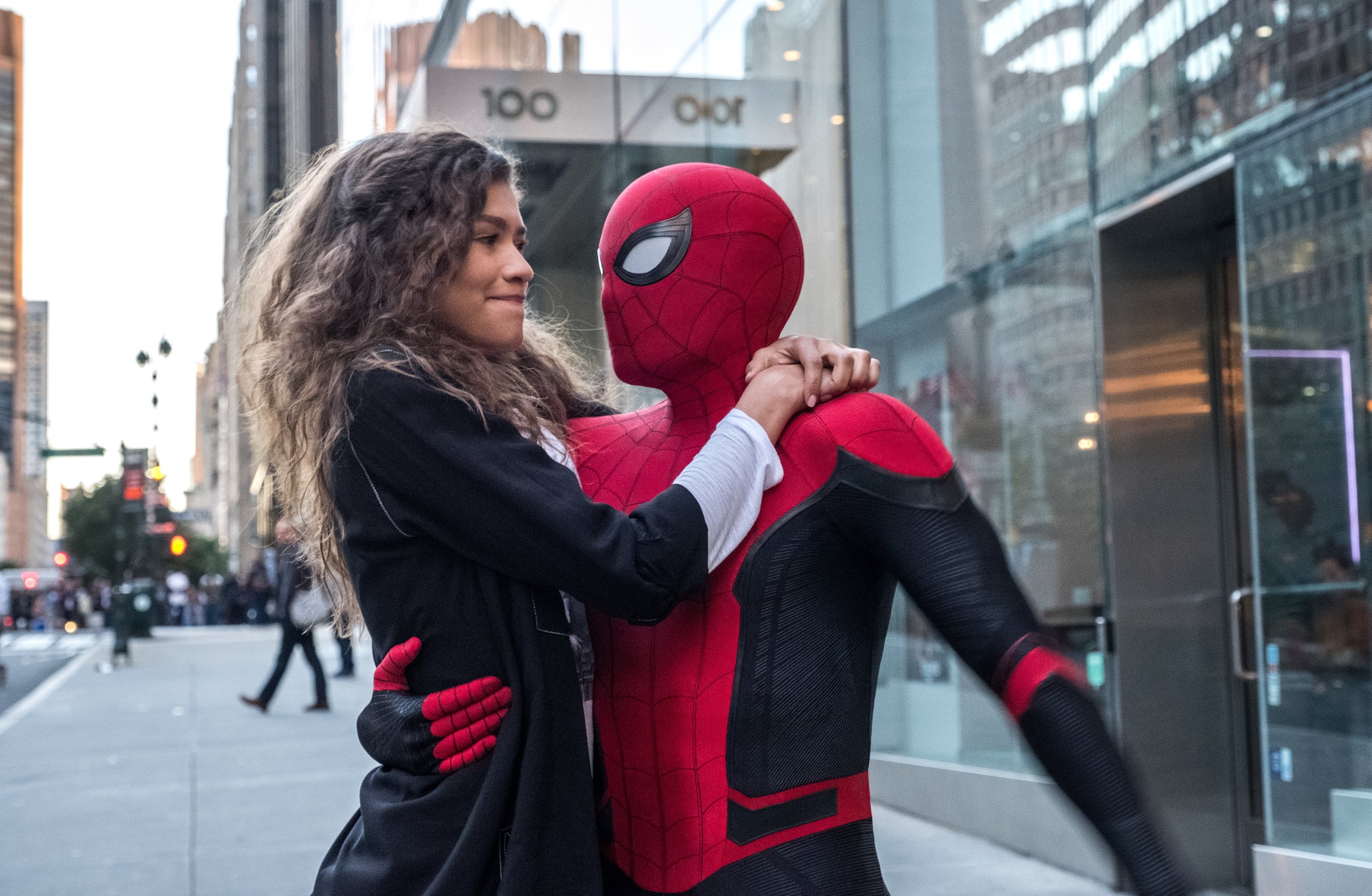 MJ (Zendaya) and Spidey. Which would you rather do, get the villain or get the girl?