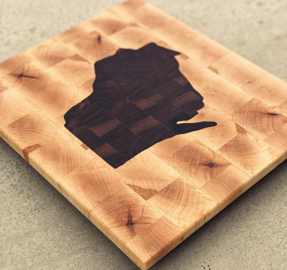 Walnut and Maple End Grain Cutting Board