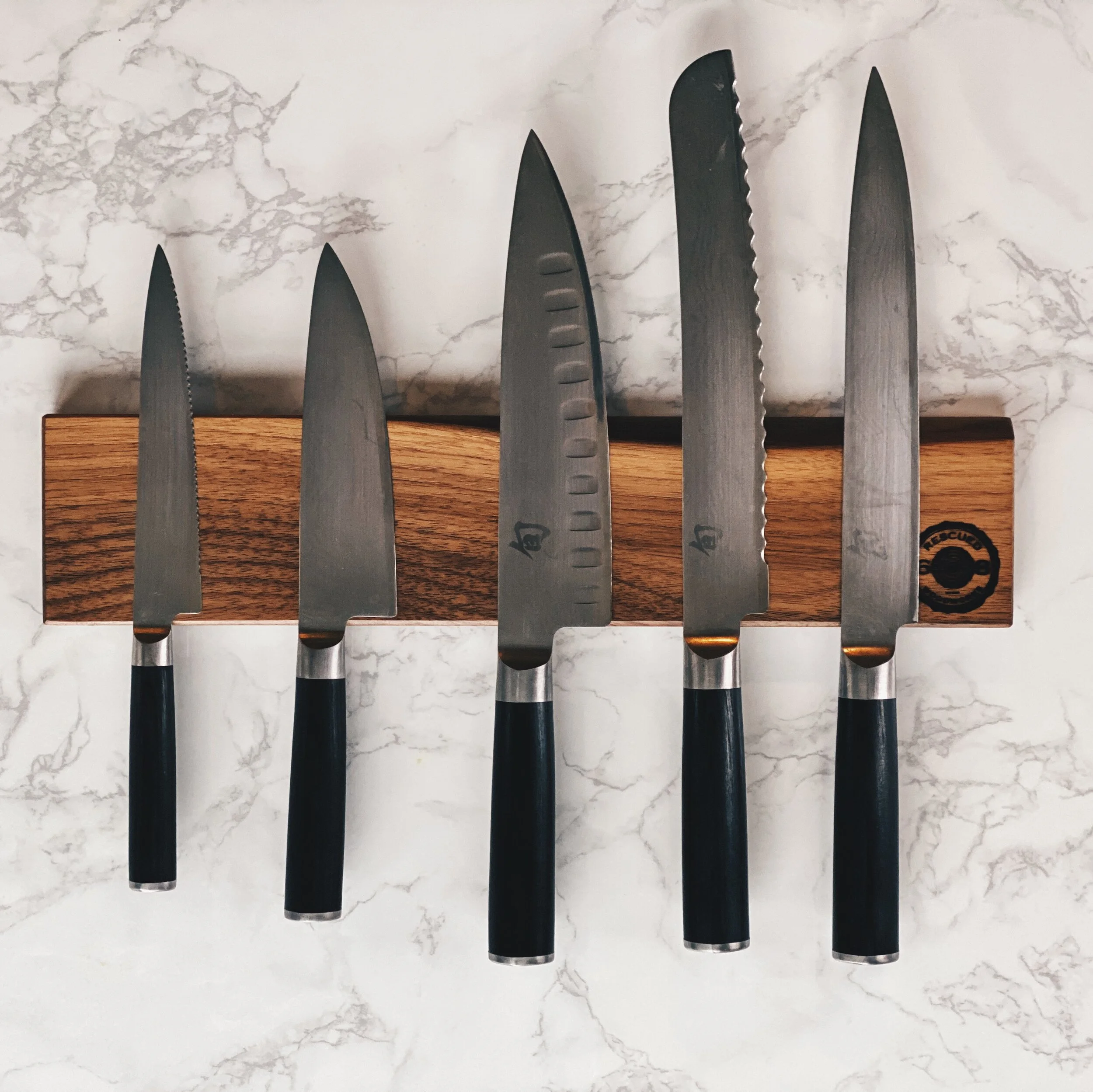 Live Edge Walnut Magnetic Knife Rack.  