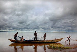 Children on the Volta Lake