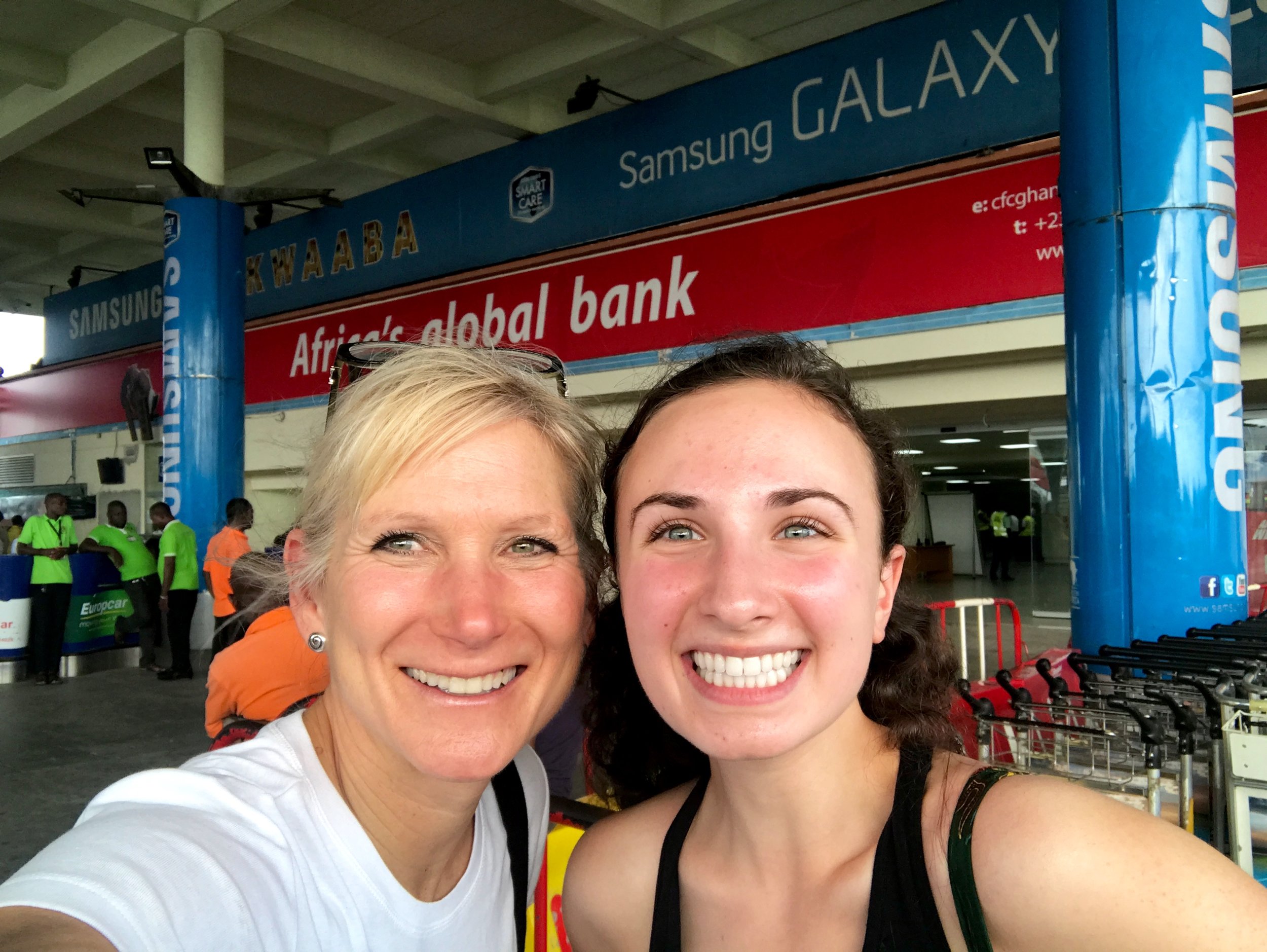 Can you tell we were both very excited that Julie finally made it to Accra?!