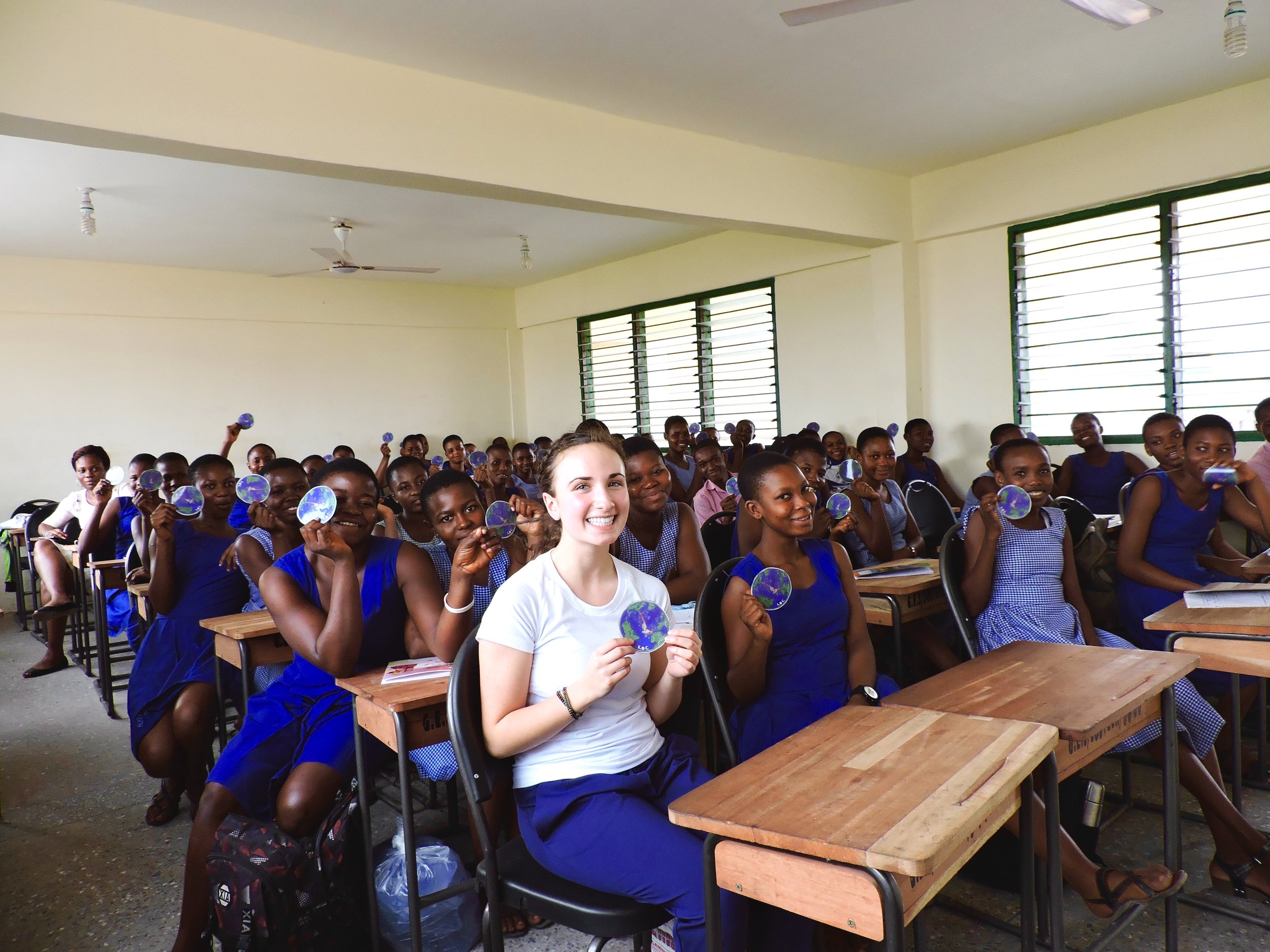 R.O.C. stickers with Sokode Senior High School