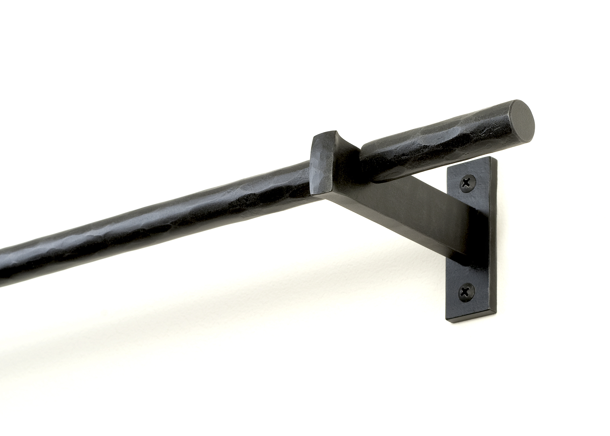 Details about   Vintage Hand Crafted Forged Steel Curtain Rod 