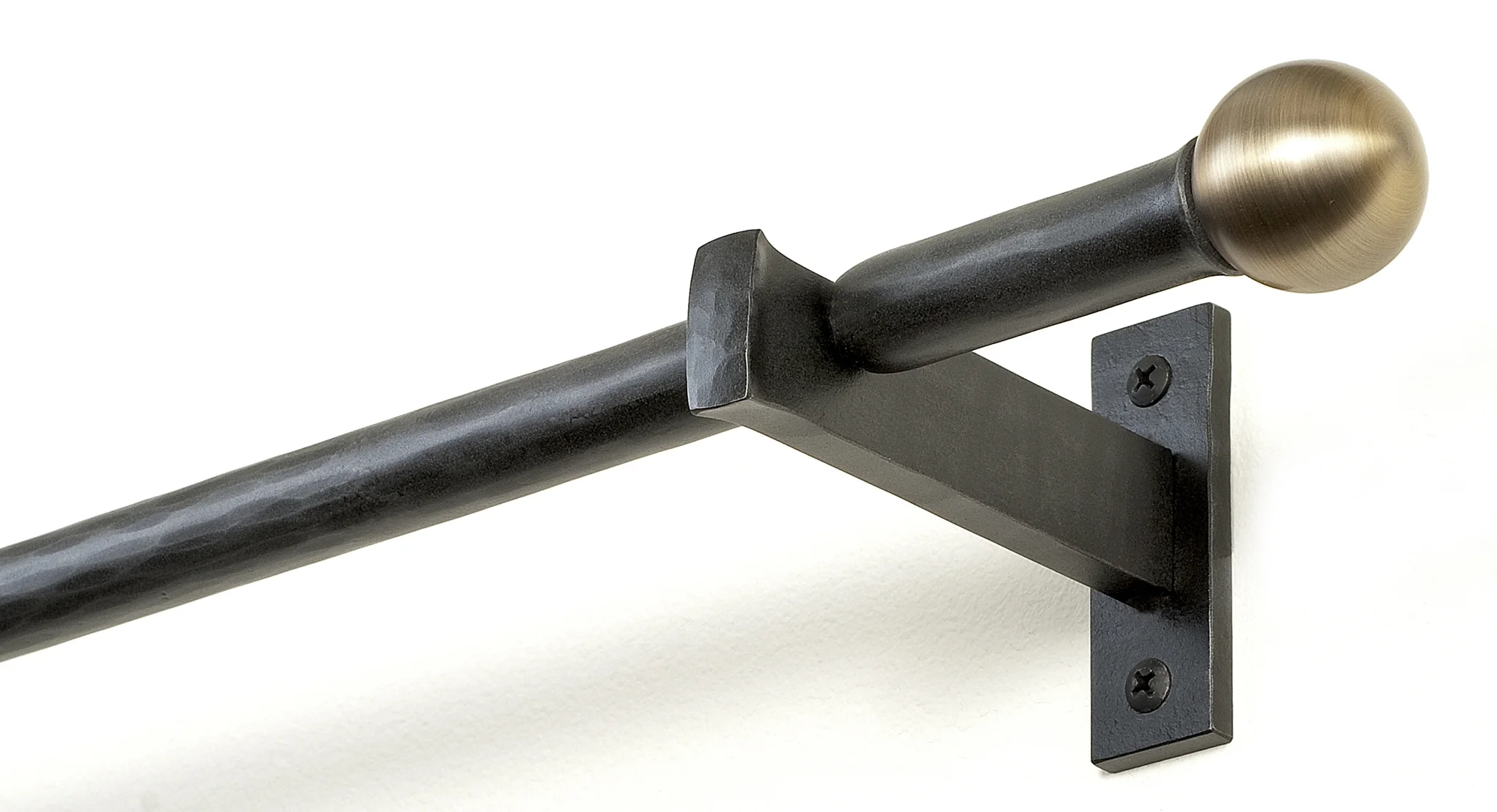 3/4" Coco Single w/ Brass Ball Finial